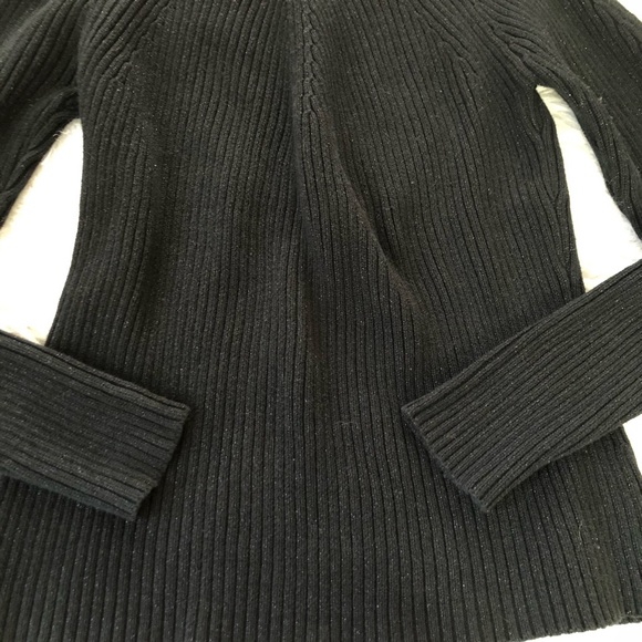 St. John’s Bay black mock neck sweater, Large - Picture 4 of 7